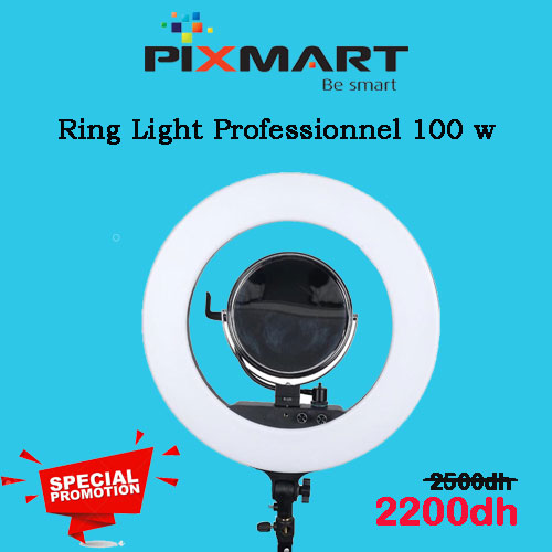 Pixmart Photographie Maroc - Ring Light LED Professionnel 100 w Le plus  récent ring light auberge pour tous les photographes et les Makeup artist ,  les blogueuses . discount à partir d'une